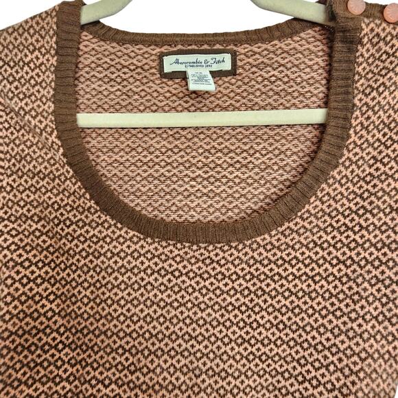 VTG Y2K Abercrombie & Fitch Womens Cashmere Crop Sweater Wool Angora Size XS - Picture 2 of 8